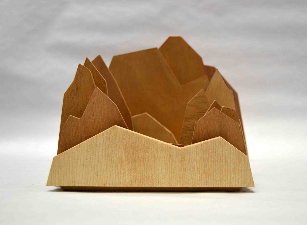 Le porte revue / vide poche éco-conçu en chutes de bois