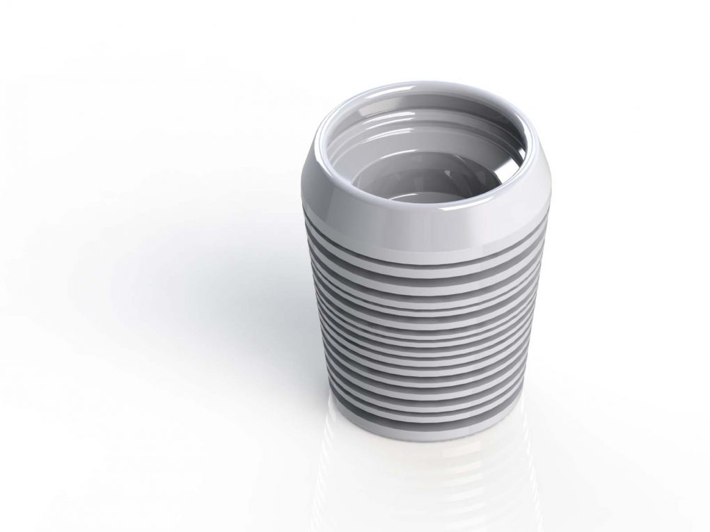 Contenant pour thé avec des ailettes de refroidissement