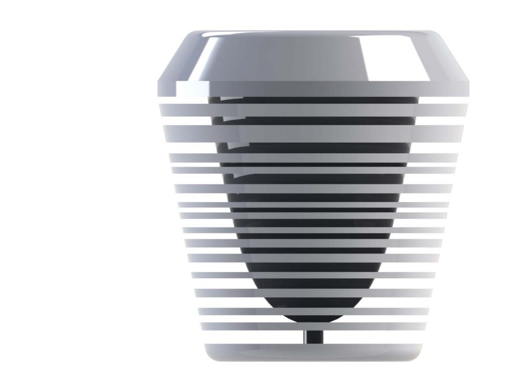 Contenant pour thé avec des ailettes de refroidissement