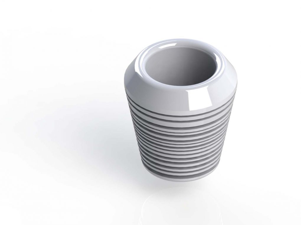 Contenant pour thé avec des ailettes de refroidissement