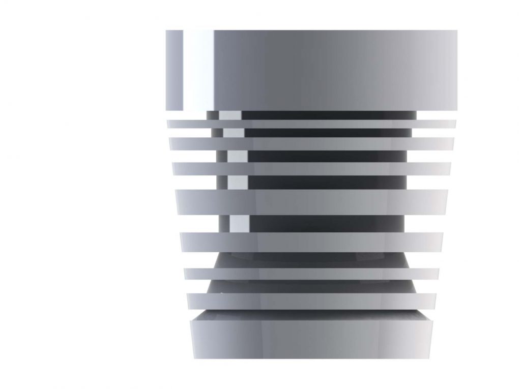 Contenant pour thé avec des ailettes de refroidissement