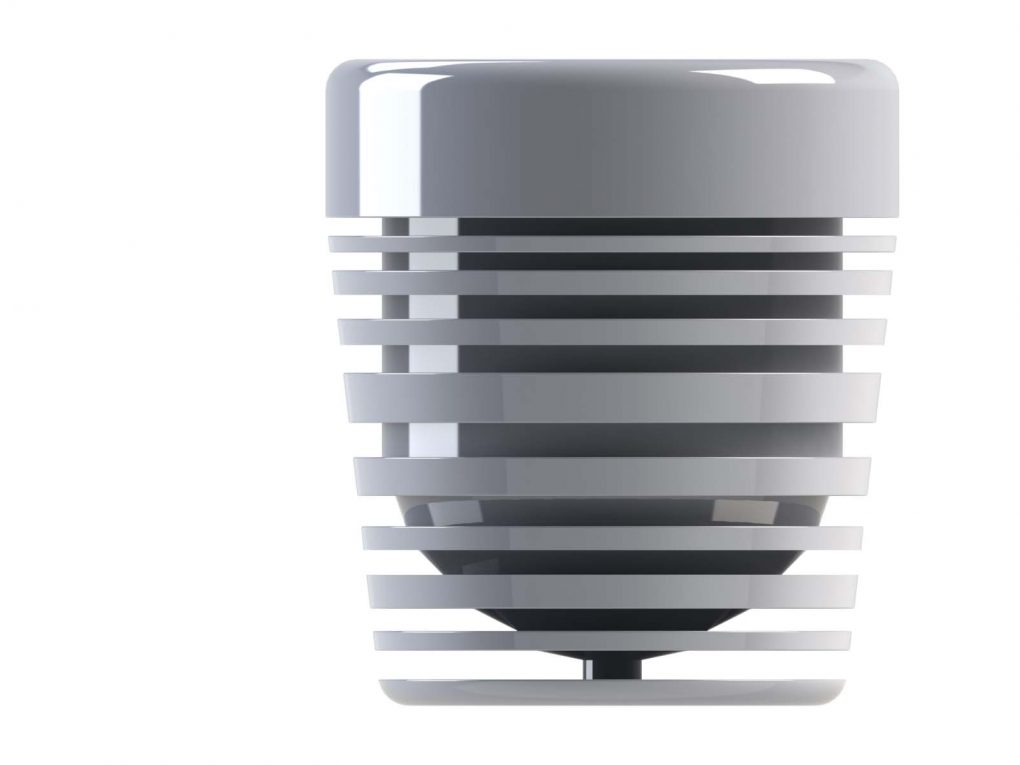 Contenant pour thé avec des ailettes de refroidissement