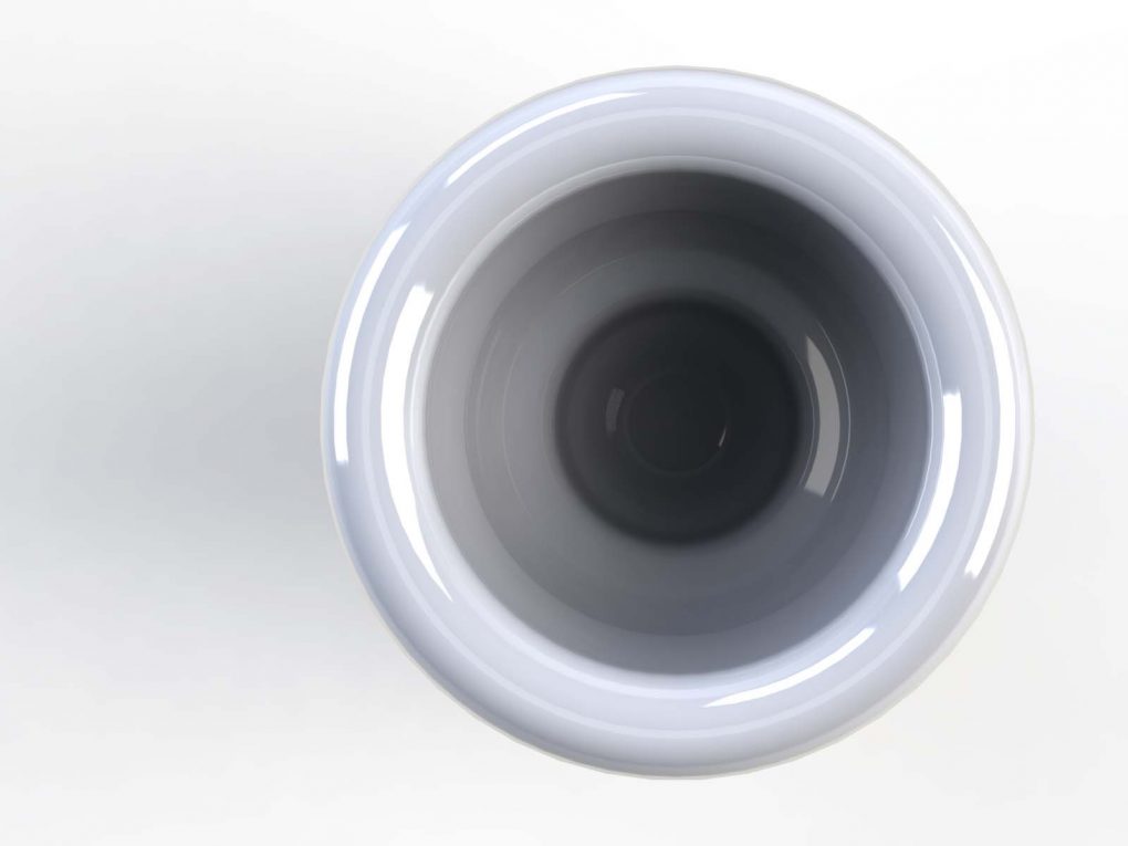 Contenant pour thé avec des ailettes de refroidissement